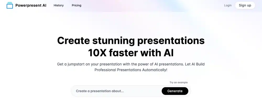 present ai presentation tool