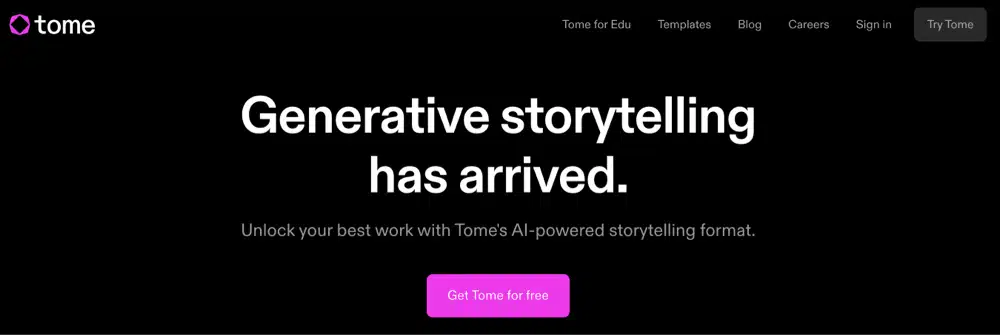 tome best ai presentation tool