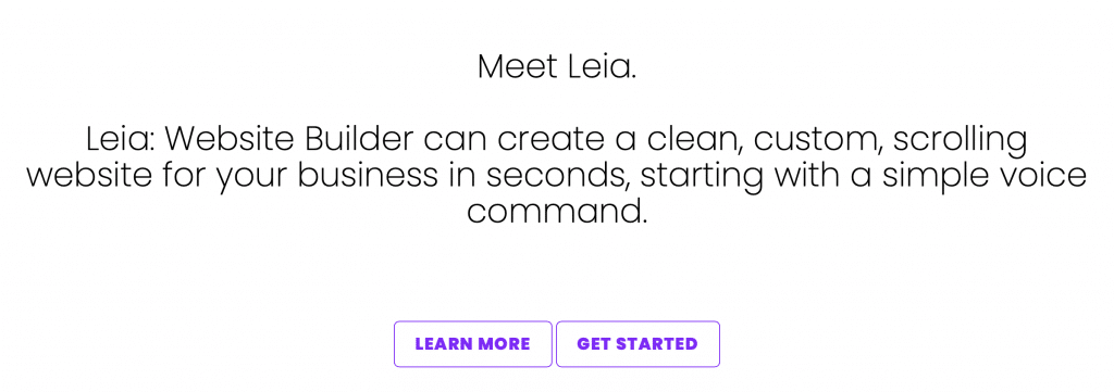 leia AI website builder