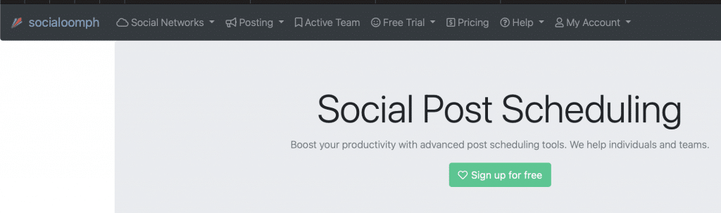 socialoomph social media tool