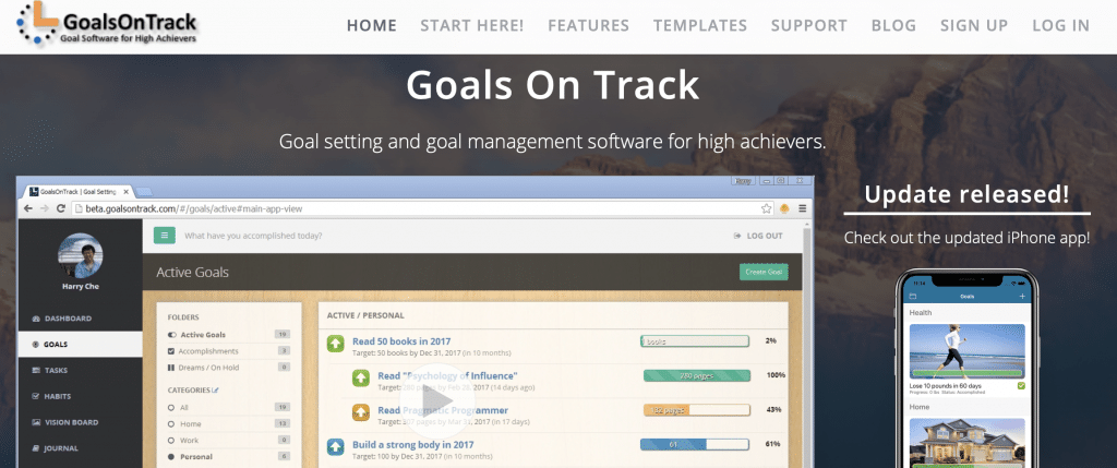 goalsontrack best goal tracker