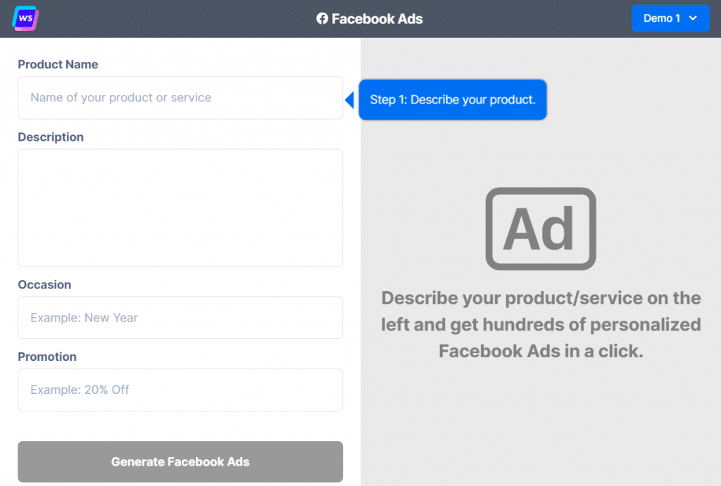 writesonic review generate facebook ads