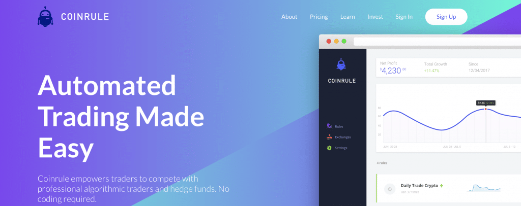 coinrule automatic crypto trading bot