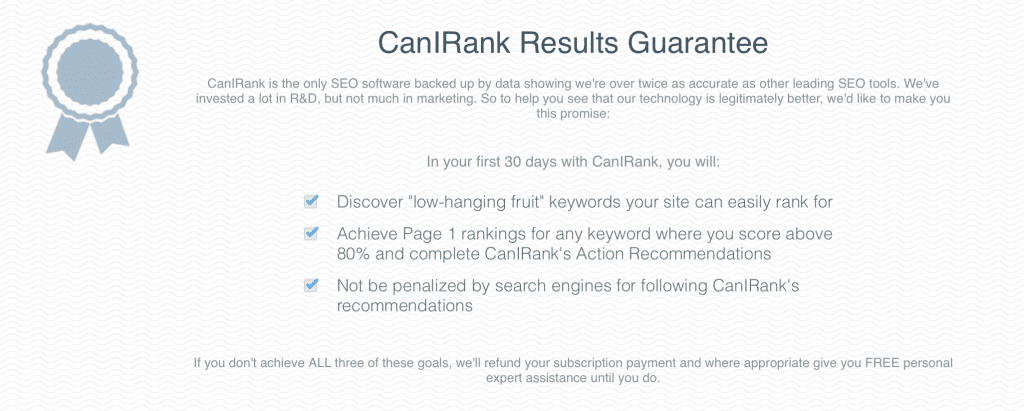 canirank review results guarantee