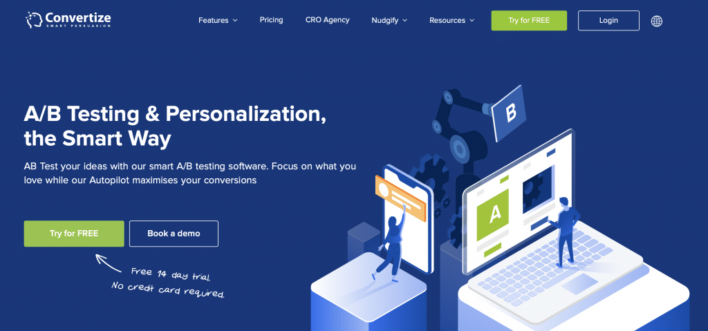 convertize ai a/b testing software