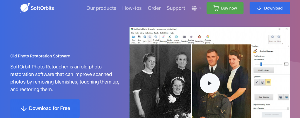 softorbits photo restoration sofware