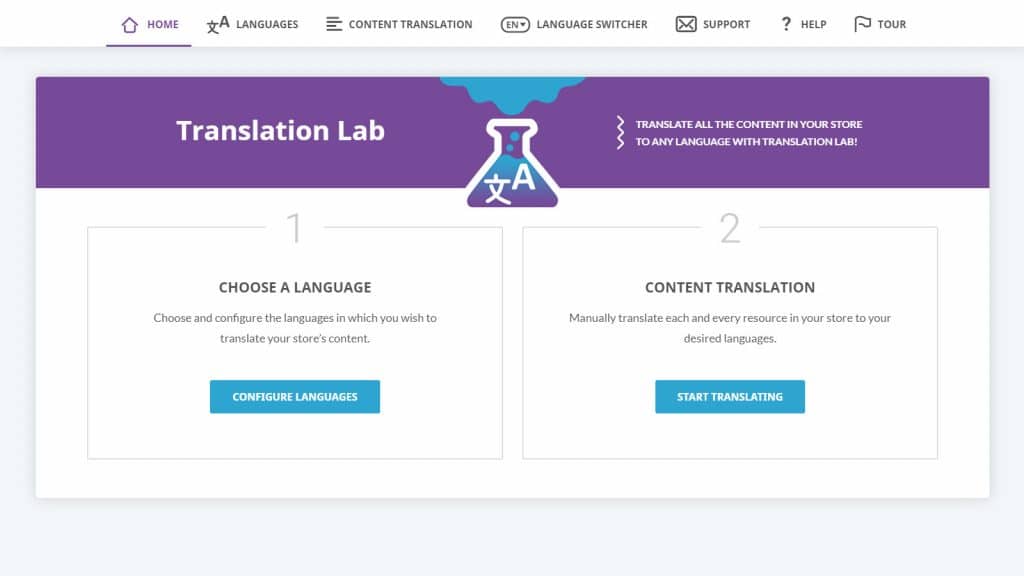 translation lab shopify ai app