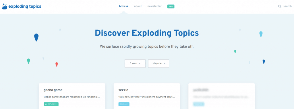 exploding topics best ai product review tool