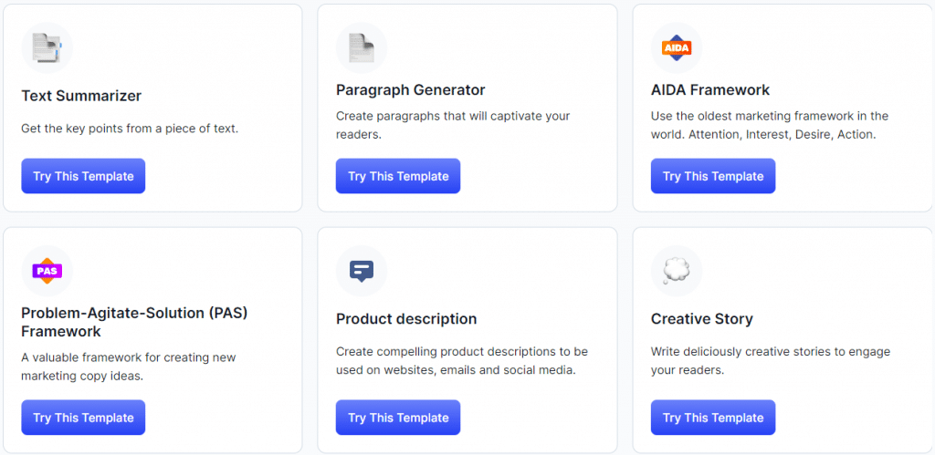 jasper ai templates