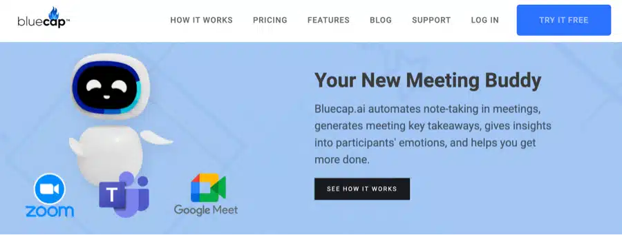 bluecap best ai meeting assistant