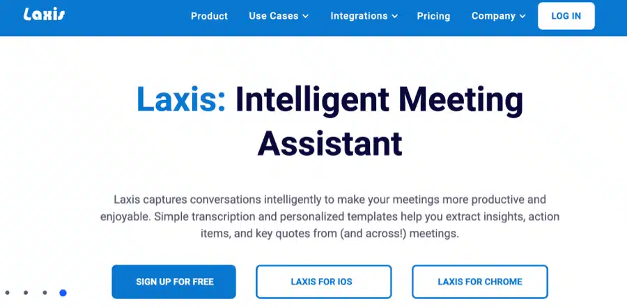 laxis best ai meeting assistant