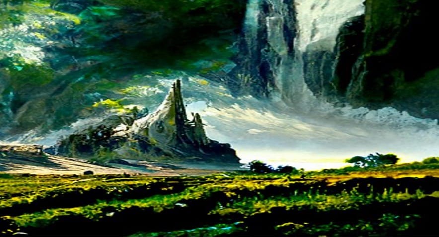 nightcafe cinematic fantasy landscape