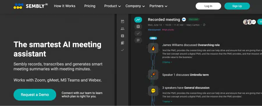 sembly best ai meeting assistant