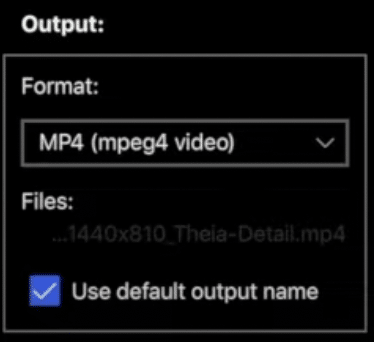 video enhance ai output settings