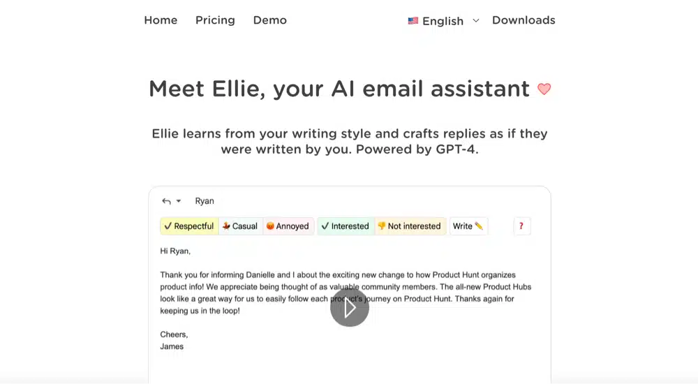 ellie best ai email assistant