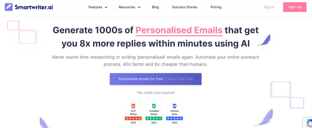 smartwriter personalied emails best ai email assistant