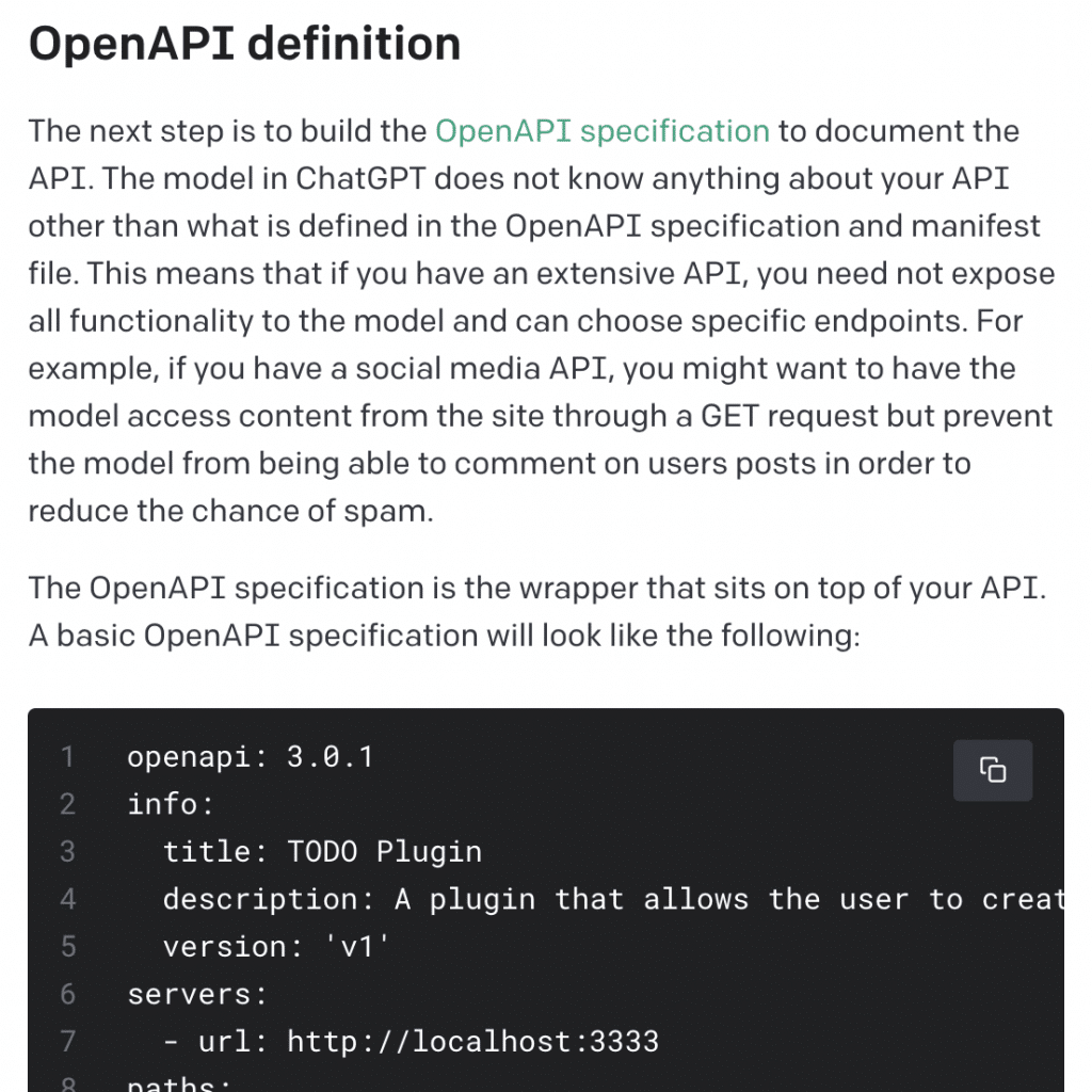 openai openapi definition documentation